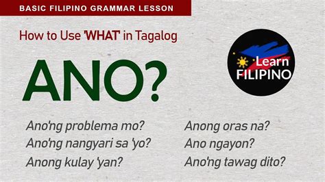 ano in tagalog.